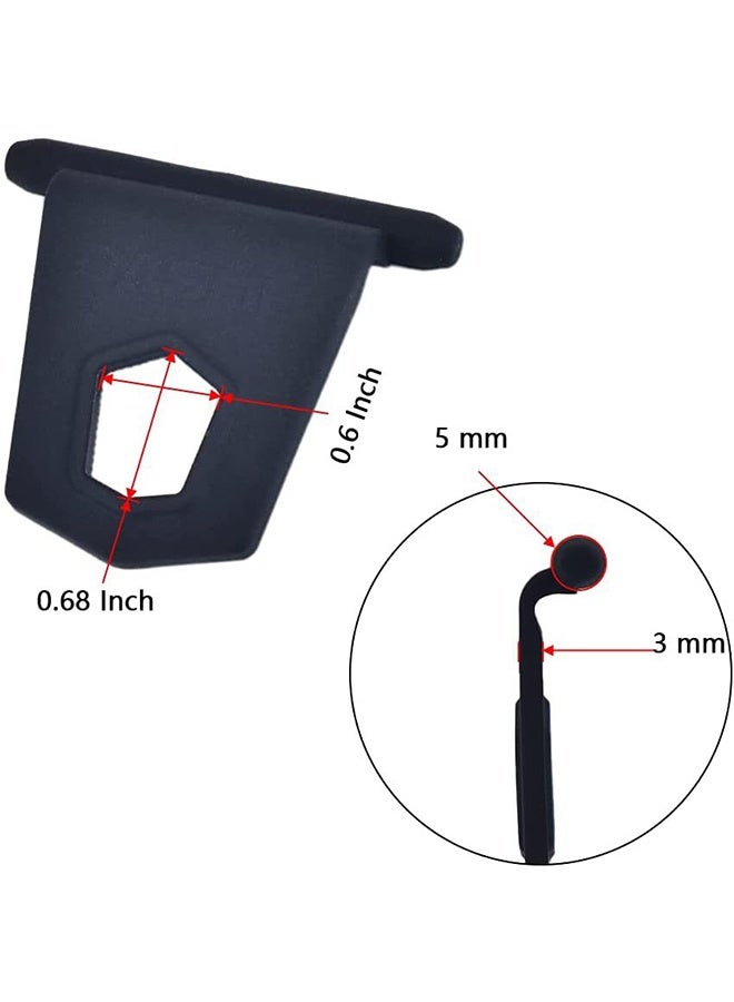 6 pieces of RV canopy hooks, RV clothes hangers, light canopy clip, black for camping RV tent indoor and outdoor decoration. - Image 2