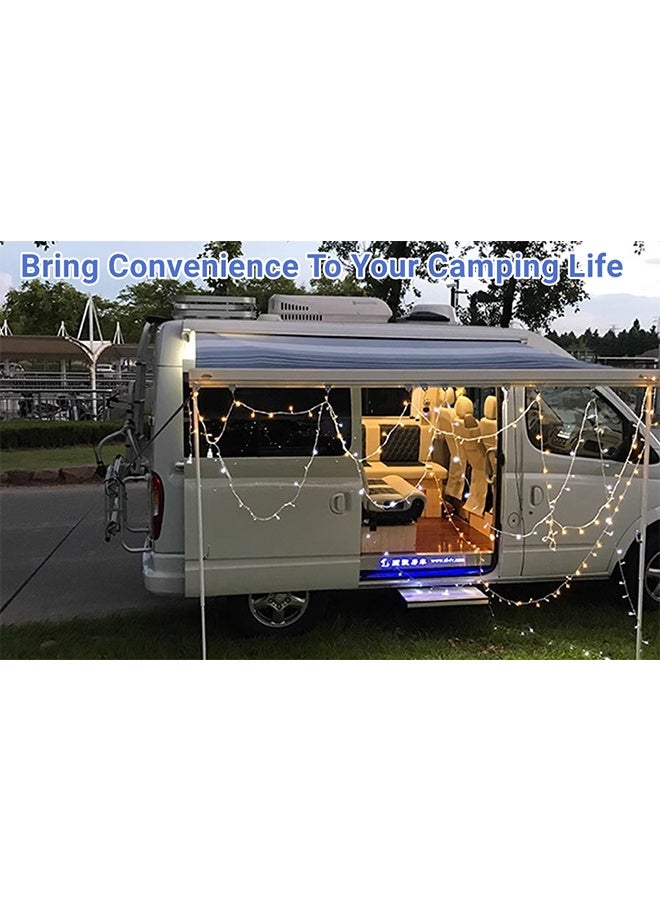 6 pieces of RV canopy hooks, RV clothes hangers, light canopy clip, black for camping RV tent indoor and outdoor decoration. - Image 4