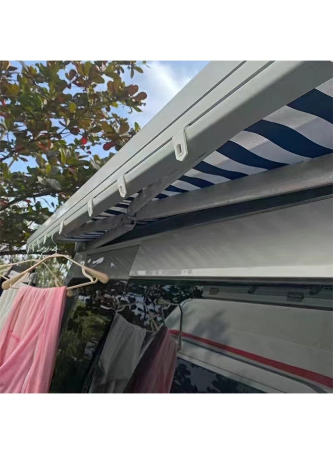 6 pieces of RV canopy hooks, RV clothes hangers, light canopy clip, black for camping RV tent indoor and outdoor decoration. - Image 3