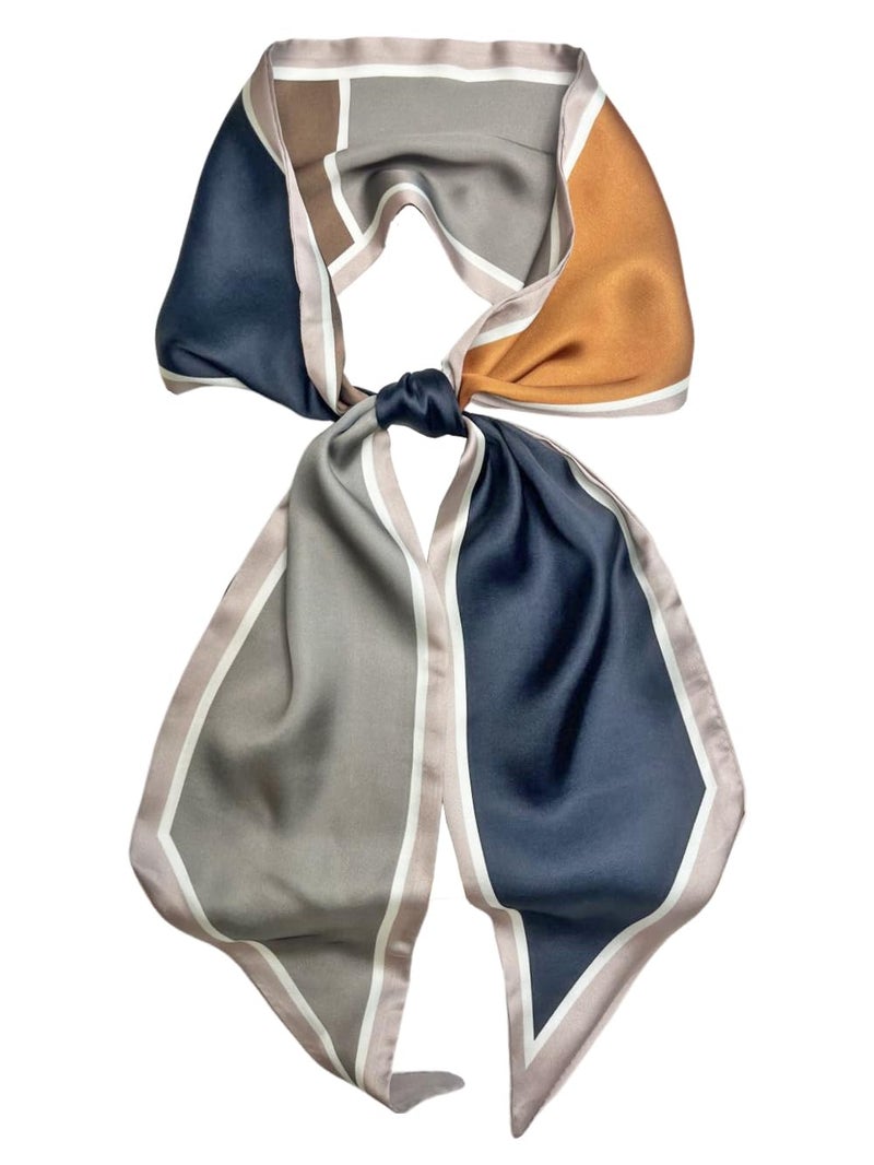 Julunar Hair Scarf for Women Silky Long Neck Head Scarves Purse Bag Scarfs for Handbag Satin Headscarf - Image 1