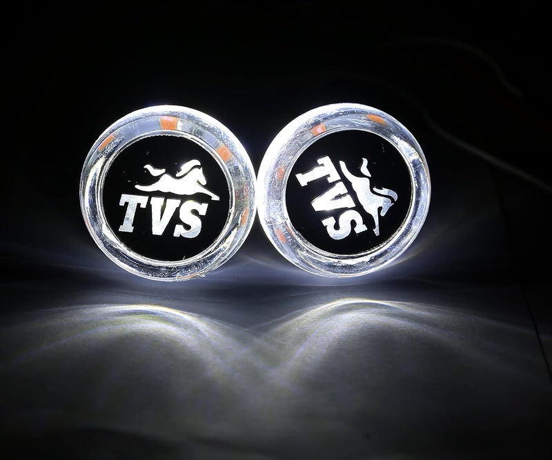 Deviant Buzz Handle Bar Weight Light Side Weights Handle Grip End Indicator Light For All Bikes & Scooty- (White & Orange, Led) - Image 3