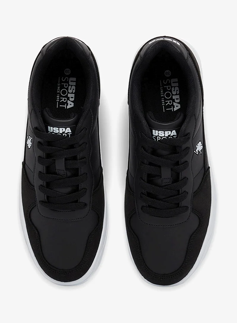 U.S. Polo Assn. Black Women's Black Low-Top Sneakers - High-Quality Sole for Everyday Look Shoes for Women | Best Price UAE