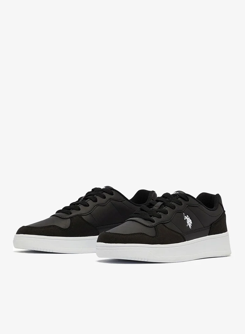 U.S. Polo Assn. Black Women's Black Low-Top Sneakers - High-Quality Sole for Everyday Look Shoes for Women | Best Price UAE