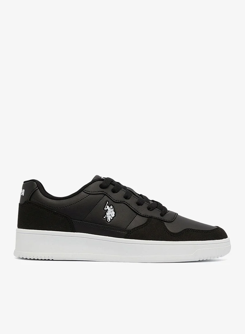 U.S. Polo Assn. Black Women's Black Low-Top Sneakers - High-Quality Sole for Everyday Look Shoes for Women | Best Price UAE