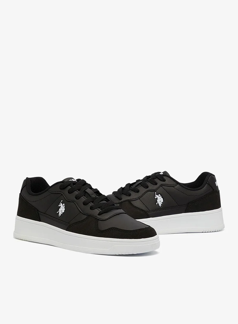 U.S. Polo Assn. Black Women's Black Low-Top Sneakers - High-Quality Sole for Everyday Look Shoes for Women | Best Price UAE