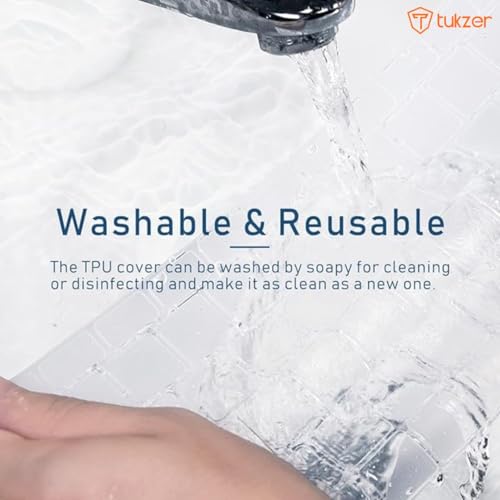 Tukzer Ultra-Thin Waterproof & Dust-Proof Keyboard Protector Skin TPU for MacBook Air M1 13-inch 2020 Release | Compatible with Model A2179, A2337 with Retina Display & Touch ID (Clear) - Image 2