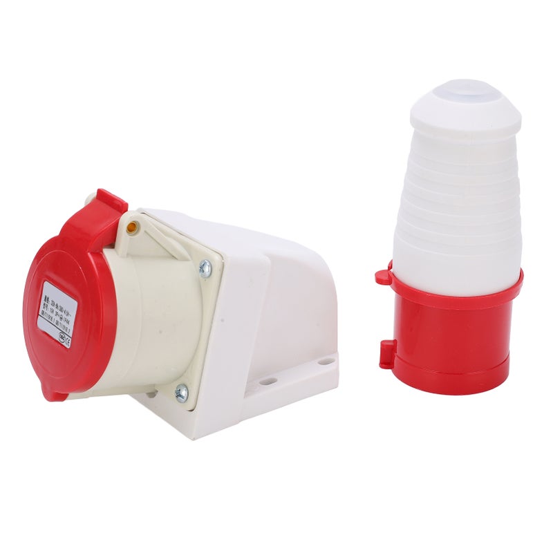 Industrial Plug Socket 380415V 32A 4Pin 3P+E IP44 Waterproof Surface Mounted for Construction Sites - Image 3