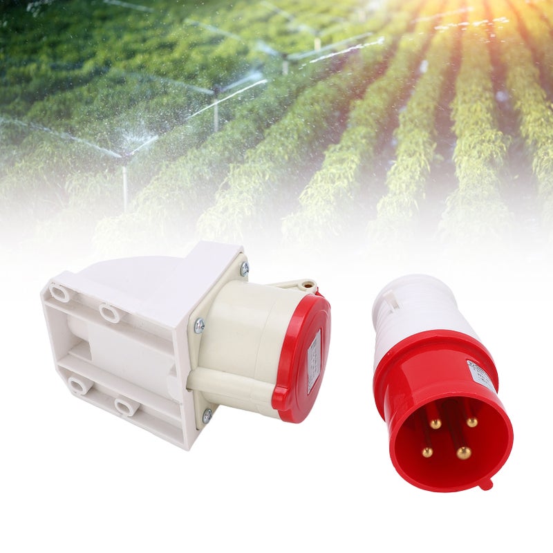Industrial Plug Socket 380415V 32A 4Pin 3P+E IP44 Waterproof Surface Mounted for Construction Sites - Image 5