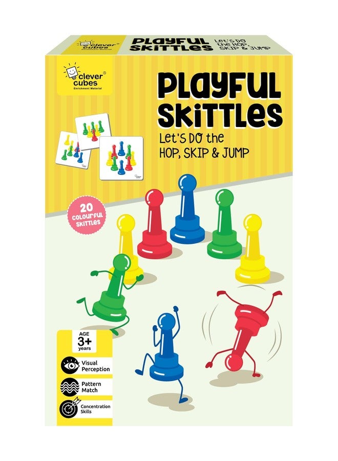 Clever Cubes Playful Skittles Educational Games for 2 to 4 Year Old Kids. Perfect for Birthday Return Gifts. Activity Games., Multicolor - Image 1