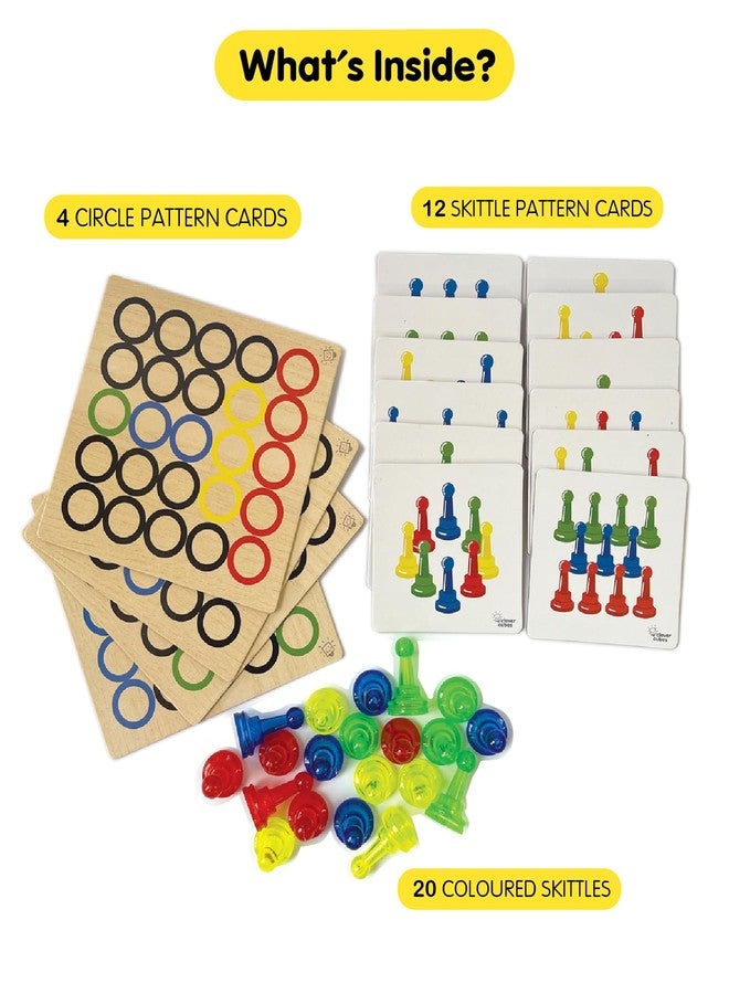 Clever Cubes Playful Skittles Educational Games for 2 to 4 Year Old Kids. Perfect for Birthday Return Gifts. Activity Games., Multicolor - Image 3