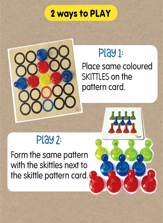 Clever Cubes Playful Skittles Educational Games for 2 to 4 Year Old Kids. Perfect for Birthday Return Gifts. Activity Games., Multicolor - Image 4