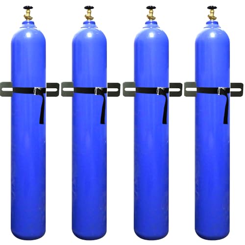 MROUDELUO Cylinder Wall Mounted Bracket，Gas Cylinder Holder Wall-Mounted Bracket Propane Tank Bracket with Screws and Safety Belt (Black 1) - Image 4