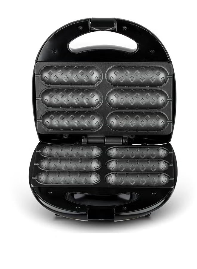 آر إيه أف ماكينة كهربائية منزلية لصنع الهوت دوغ، ماكينة صنع الهوت دوغ والوافل بستة فتحات، ماكينة صنع الكورن دوغ والوافل مع صفيحة طلاء غير لاصقة، ماكينة صنع الهوت دوغ ومحمصة الخبز R.803 - Image 3