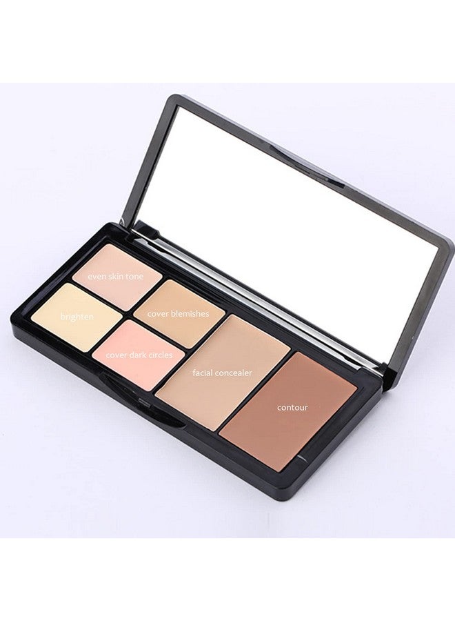BliBling Concealer Contour Palette, 6 In 1 Color Correcting Concealer Contour Makeup Palette, Contouring Foundation Highlighting Makeup Kit for Dark Circles, Blemish With 2 Packs Brush (2#) - Image 3