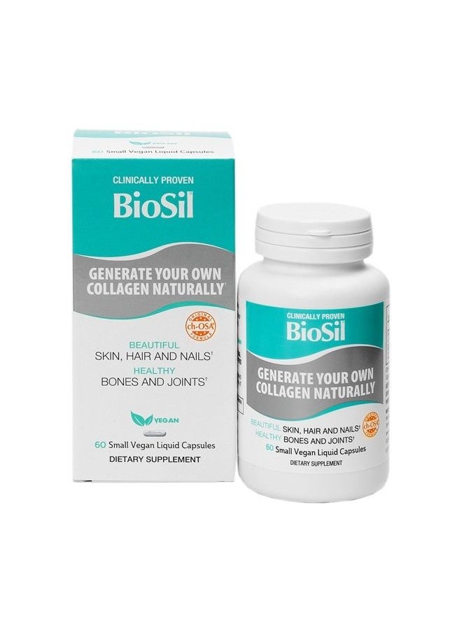 BIOSIL - Collagen Generator - 60 Liquid Capsules - with Patented ch-OSA Complex - Generates & Protects Your Own Collagen - GMO Free - 60 Servings - Image 1