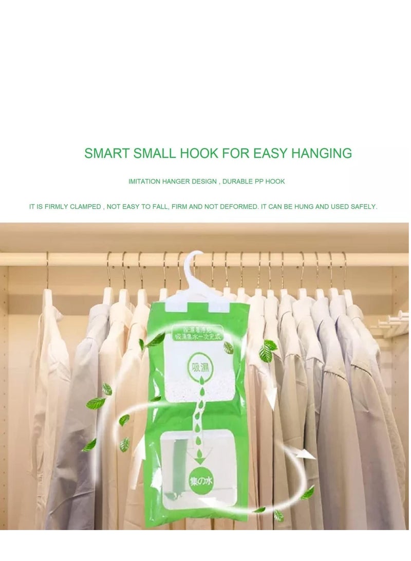 ® Moisture Absorber and Odor Eliminator Hanging Bags to Rid Damp in Closet, Safe, Cars, Wardrobes, Basement, Gym Bag| Humidity Bags for Closet and wardrobes - Pack of 10 (120 gms each)