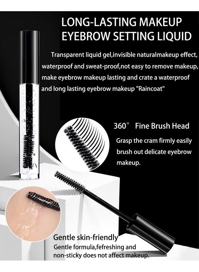 LYSdefeu Waterproof Tinted Eyebrow Gel Dark Brown & Clear Brow Setting Glue Liquid Mascara Eye Brow Cream Long Lasting Smudgeproof Brow Filler Makeup Setbrow Fast Sculphalloween Thanksgiving For Girl 04 - Image 3