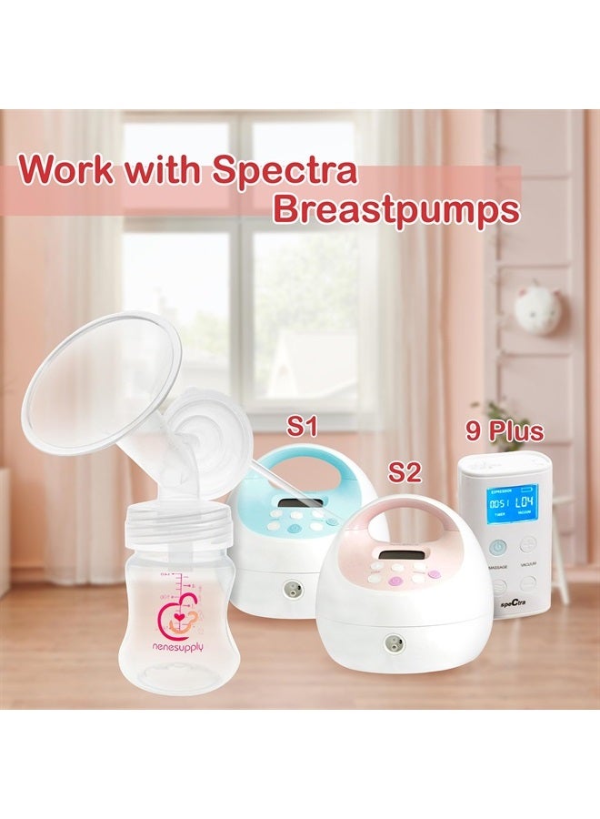 NENESUPPLY قطع مضخة نينيسابلاي 30 مم متوافقة مع مضخات الثدي سبكترا S2 S1 مجموعة استبدال لقطع مضخة سبكترا S2 ملحقات S2 بما في ذلك صمام دك بيل فلانج واقي تدفق عكسي - Image 2