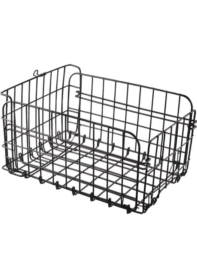 Folding Bike Basket, Front & Rear Hanging Cargo Storage Basket/Rack, Quick Release Mental Storage Rack for Bike Handlebar & Bike Rear Rack, Max - Image 1