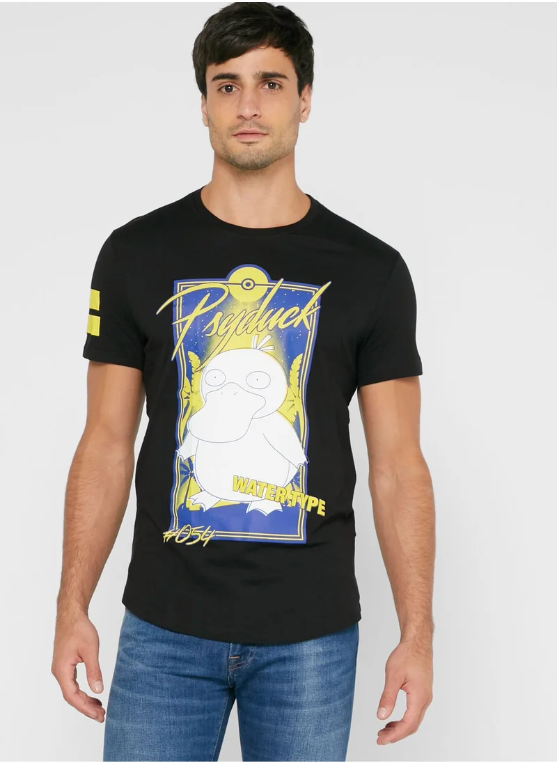 DIFUZED City Psyduck Crew Neck T-Shirt