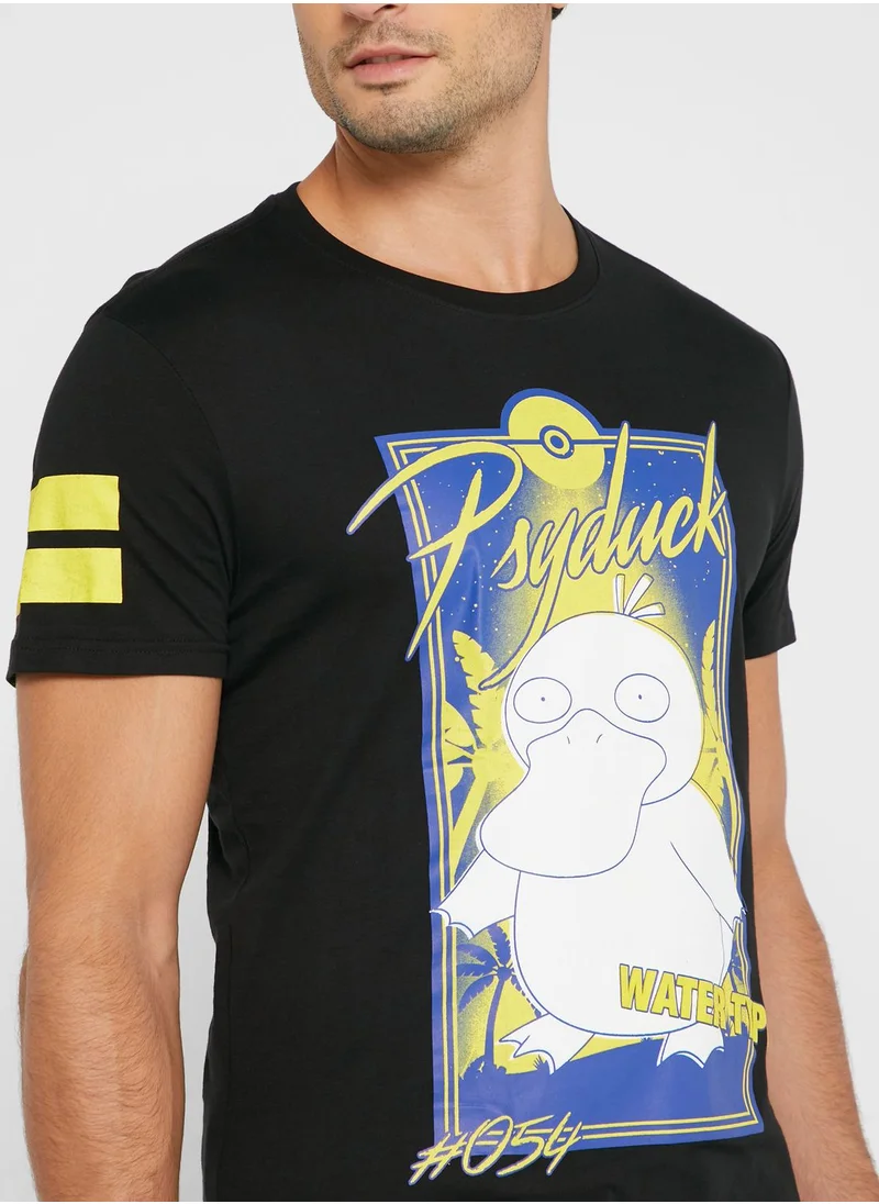 DIFUZED City Psyduck Crew Neck T-Shirt