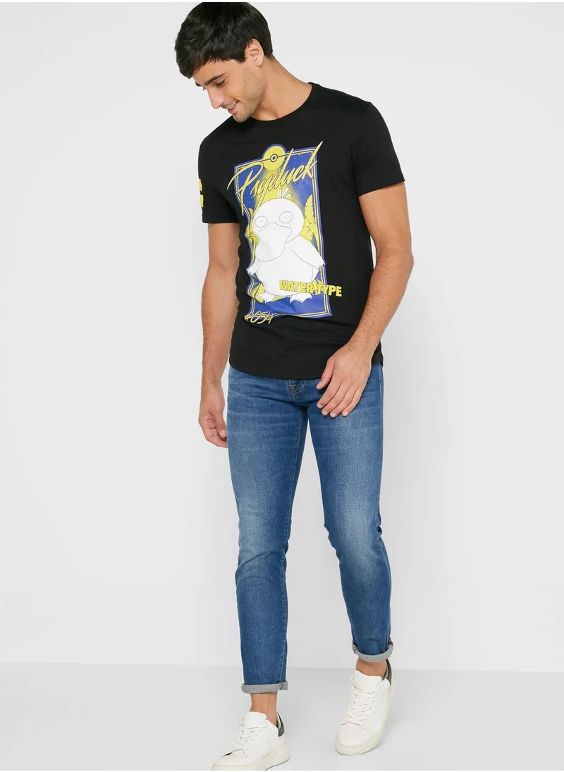 DIFUZED City Psyduck Crew Neck T-Shirt