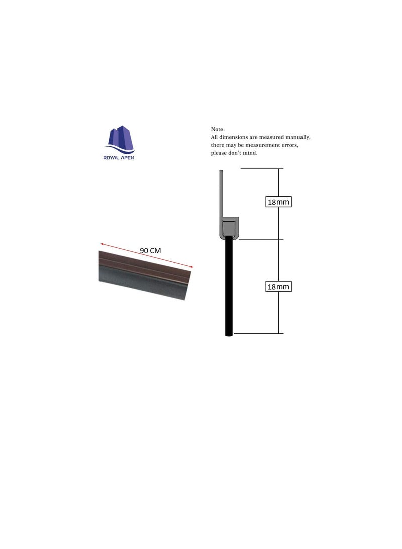 Door Bottom Brush & Rubber Seal with Screw for Exterior/Interior Doors, Insulation Door Seal Sound Proof Under Door Draft Blocker- Keeping Noise Repellent & Dust (100cm, Rubber Brown)  - Image 1