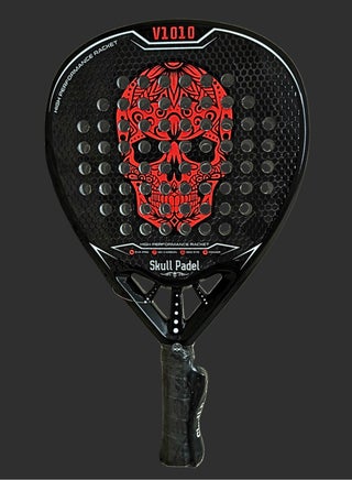 Padel Racket V1010 RED BLACK 12K CARBON For Advanced Players