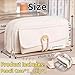 UIVXXUD Simple Style Cotton Rope Pencil Holder Large Capacity Multilayered Pencil Case Organizer Aesthetic Minimalist Fabric Pen Pouch with Zipper Durable EcoFriendly Pen Pouch Bag Beige - Image 2