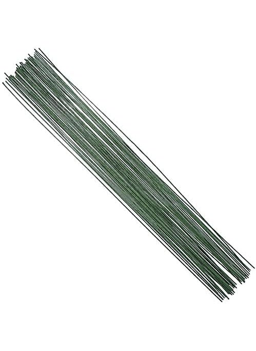 UPHAAR UPHAAR 2mm Diameter Dark Green Floral Paper Wrapped Wire 12 inch Floral Stem Wire DIY Floral Accessories 75  - Image 1