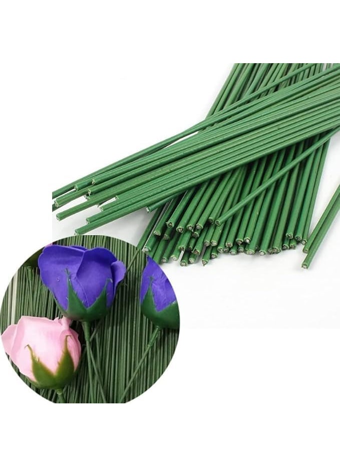 UPHAAR UPHAAR 2mm Diameter Dark Green Floral Paper Wrapped Wire 12 inch Floral Stem Wire DIY Floral Accessories 75  - Image 3