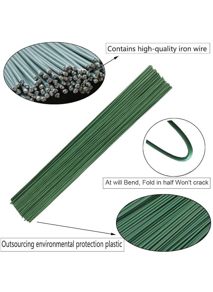UPHAAR UPHAAR 2mm Diameter Dark Green Floral Paper Wrapped Wire 12 inch Floral Stem Wire DIY Floral Accessories 75  - Image 2
