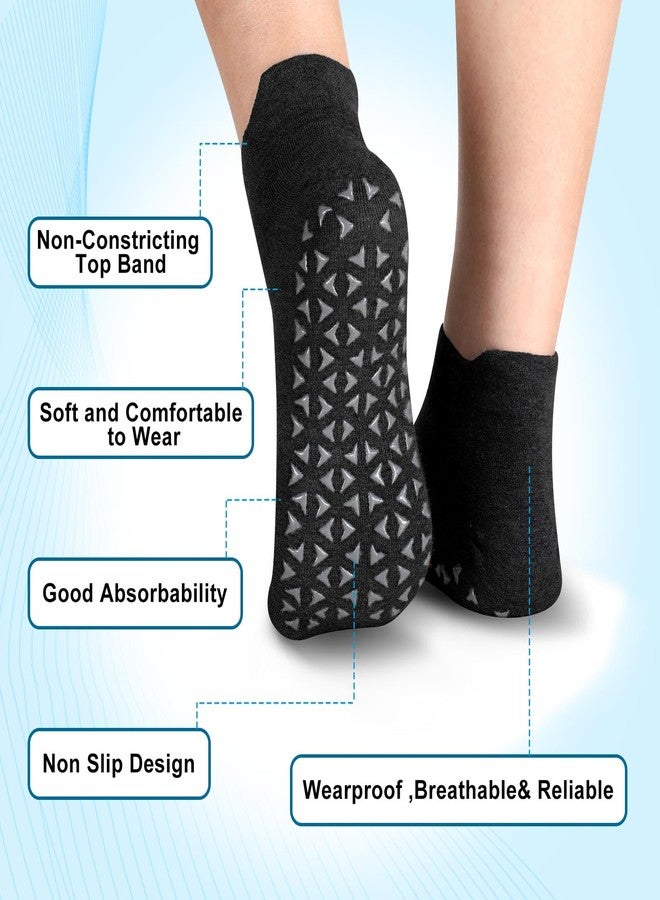 Sureio 30 Pairs Non Slip Socks Unisex Non Skid Pilates Yoga Hospital Socks for Men Women Elderly (Black,XXL) - Image 4