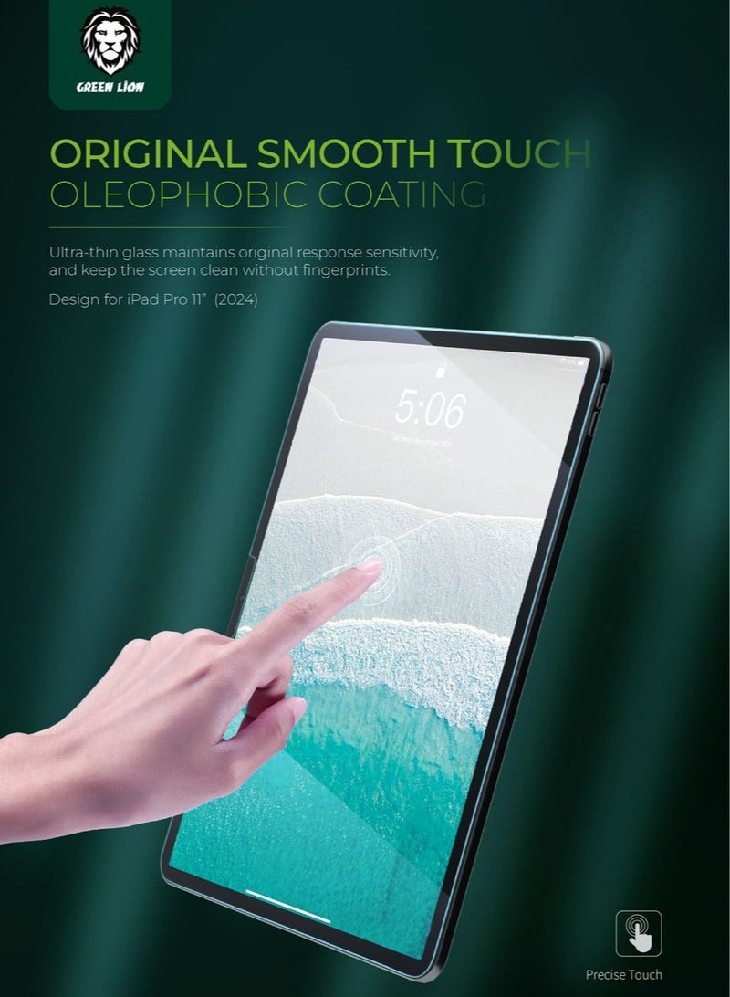 GREEN LION iPad Air 13" Screen Guard / Anti-Scratch / Anti-Fingerprint /Anti Broken / Case Friendly / Precise Touch / Oleophobic Coating - Clear - Image 3