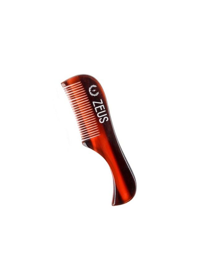 Zeus Handmade Sawcut Mustache Comb Fined Toothed Durable Cellulose Hand Polished Pocket Comb & Beard Comb For Mustache And Beard (Single Traditional) - Image 2