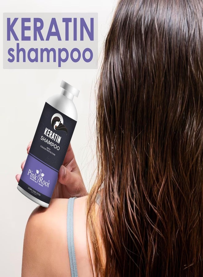 Pink Root Keratin Shampoo 250ml and Conditioner 250ml (Pack of 2) for Smoothening of Hairs and Volume Enhancement - Image 5