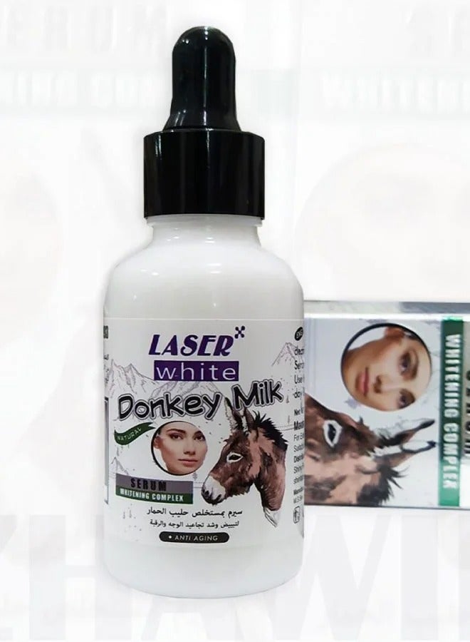 ليزر وايت Donkey Milk Whitening Complex Anti Aging Serum 30ml - Image 2