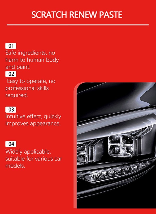 Homonth Car Scratch Remover - Professional Deep Cleaning Restorer | Time Saving Paint Light Scratch Remover Wax for Car for Polishing Maintenance Care Automotive Truck Rv SUV Exterior Bumper - Image 4