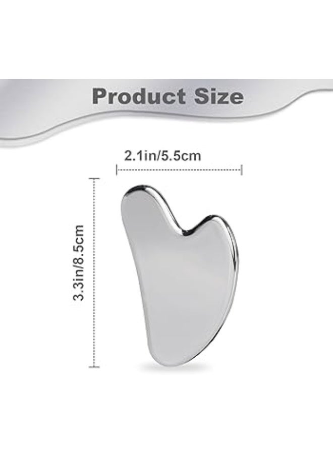 Face Massage Roller Stainless Steel for Body, Face, Neck and Eyes, Durable Gua Sha, Gua Sha Skin Care Gift Stainless Steel for Women wrinkle and anti-aging - Image 2