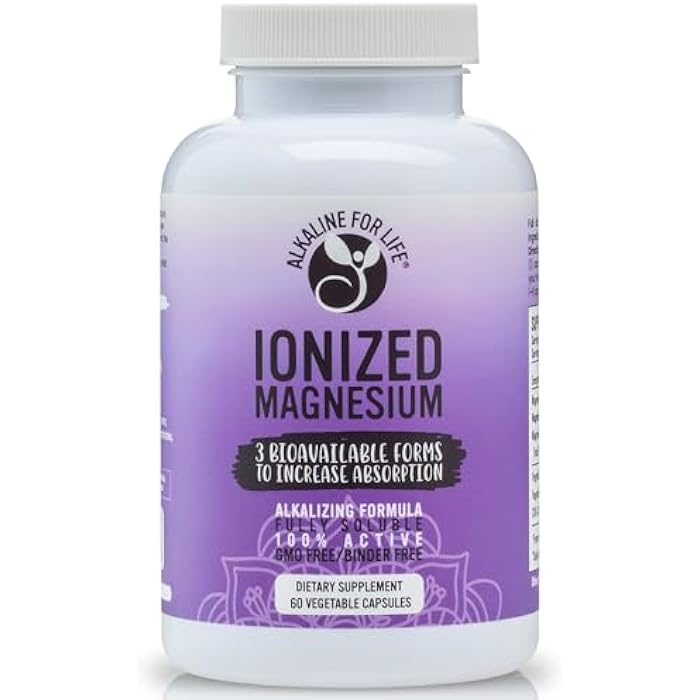Alkaline for Life Ionized Magnesium – Glycinate Citrate Ascorbate Triple-Form Complex, High-Absorption Multi-Form Magnesium, No Magnesium Oxide, Gentle Daily Use, Non-GMO, Gluten-Free, 60 Capsules - Image 1