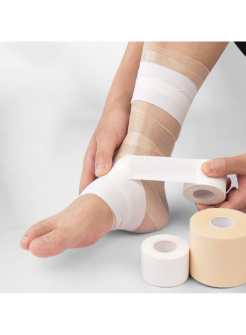 Mmmon 2 Pack Athletic Pre Wrap Tape & Self Adhesive Bandage, Premium Athletic Tape Easy Tear Sports Foam Bandage, Sport Pre wrap Athletic Tape for Ankles Wrists Hands Elbows and Knees - Image 1