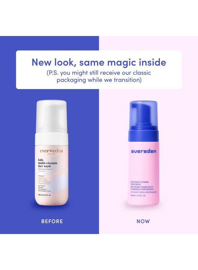 Evereden Kids Face Wash: Cool Peach, 3.4 fl oz. | Gentle Skin Care | Non-toxic and Clean Ingredients | Skin Care for Kids - Image 2