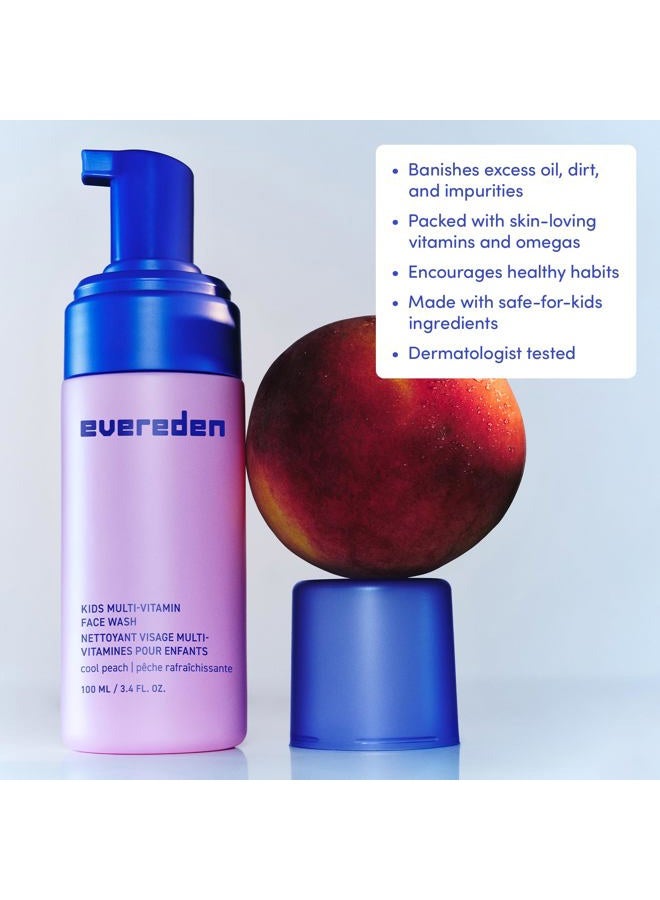 Evereden Kids Face Wash: Cool Peach, 3.4 fl oz. | Gentle Skin Care | Non-toxic and Clean Ingredients | Skin Care for Kids - Image 3