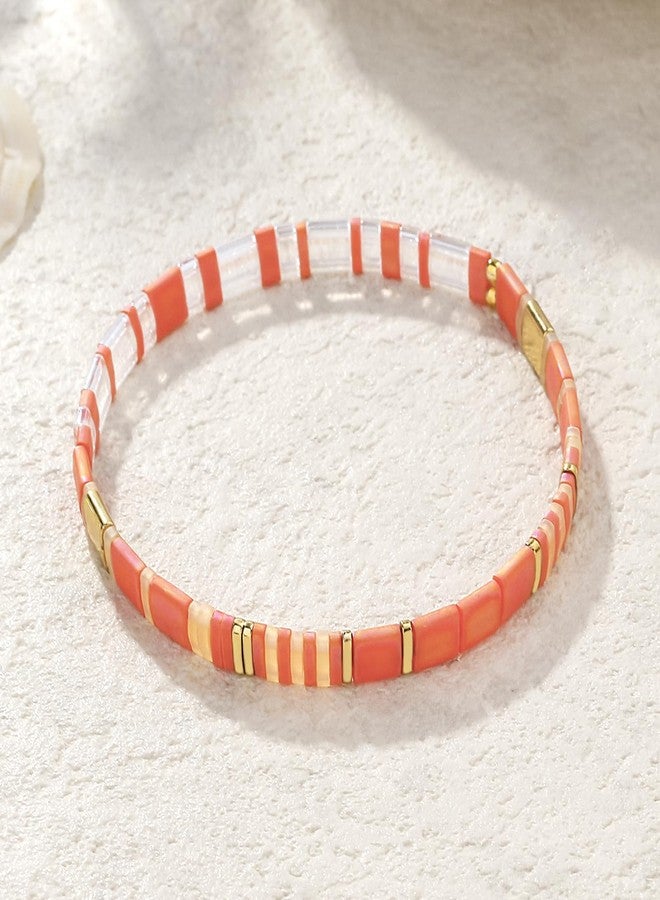 KELITCH Stretch Bracelets Shell Pearl Beads Bracelets Colorful Friendship Bracelets for Women (12N) - Image 4