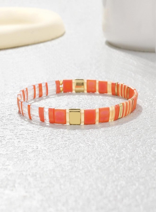 KELITCH Stretch Bracelets Shell Pearl Beads Bracelets Colorful Friendship Bracelets for Women (12N) - Image 3