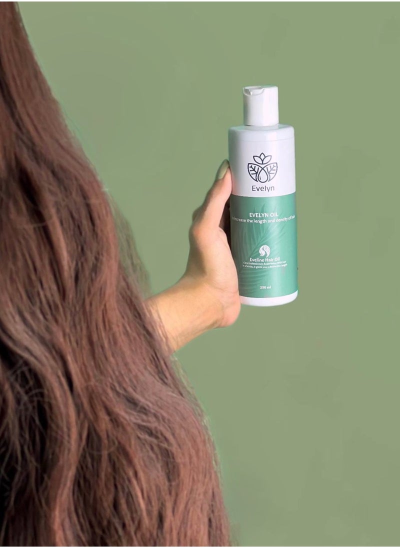 EVELYN - EVELYN High Quality Oil anti - Hair loss Nourishing  for Dry  hair Effective in Regrowing Hair for thick hair, Composed of Herbs and Natural oils Rich in Vitamin E, B Complex and Protein 250 ml - Image 1