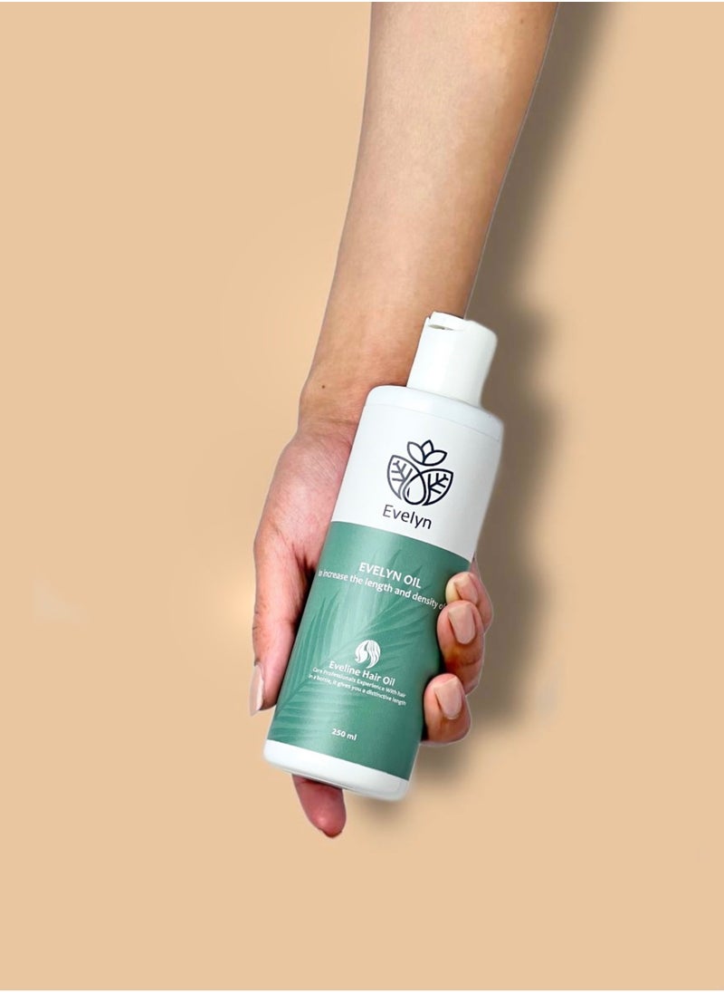 EVELYN - EVELYN High Quality Oil anti - Hair loss Nourishing  for Dry  hair Effective in Regrowing Hair for thick hair, Composed of Herbs and Natural oils Rich in Vitamin E, B Complex and Protein 250 ml - Image 1