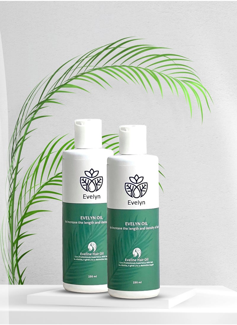 EVELYN - EVELYN High Quality Oil anti - Hair loss Nourishing  for Dry  hair Effective in Regrowing Hair for thick hair, Composed of Herbs and Natural oils Rich in Vitamin E, B Complex and Protein 250 ml - Image 1