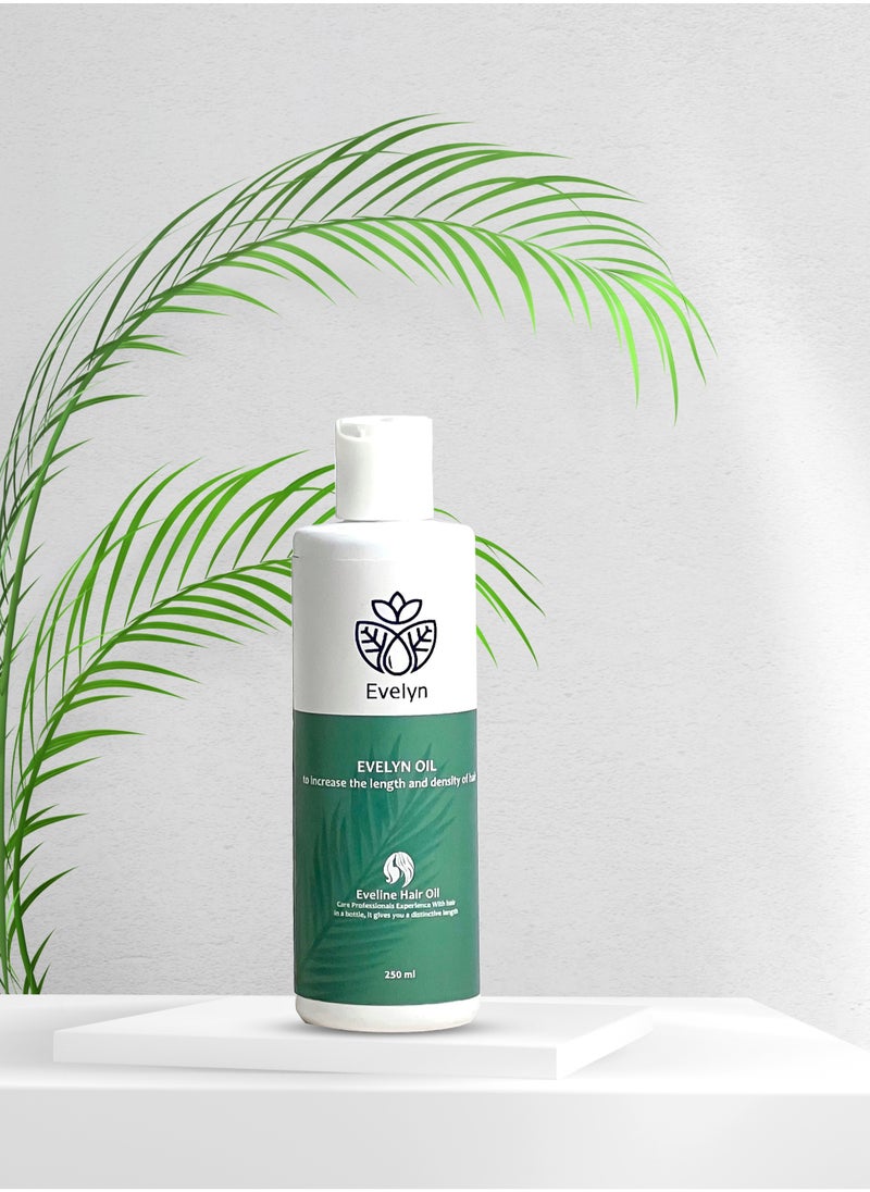 EVELYN - EVELYN High Quality Oil anti - Hair loss Nourishing  for Dry  hair Effective in Regrowing Hair for thick hair, Composed of Herbs and Natural oils Rich in Vitamin E, B Complex and Protein 250 ml - Image 1