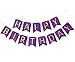 MAGQOO Purple Happy Birthday Banner Purple Card Happy Birthday Banner Golden Letters For Birthday Party - Image 2